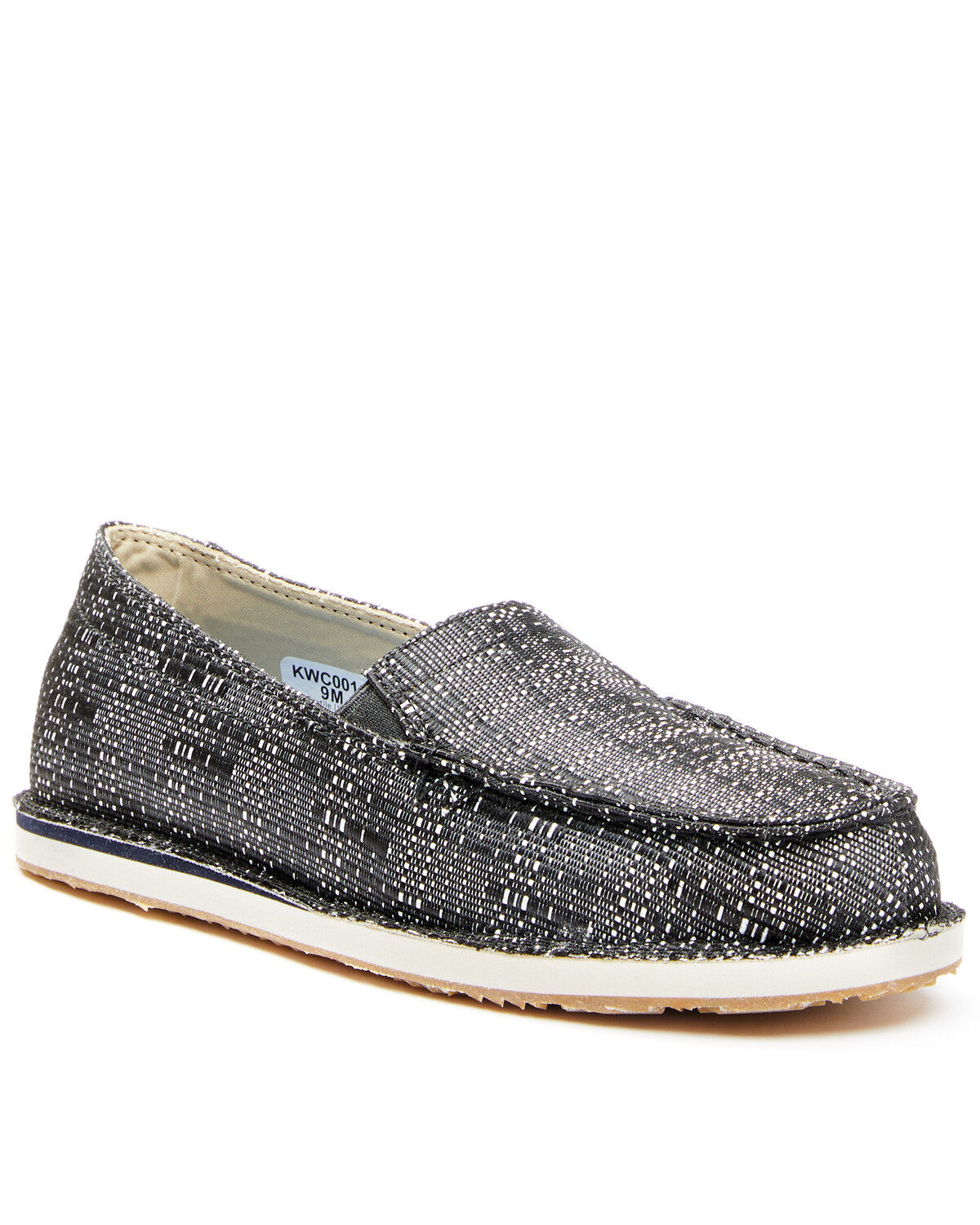 Image #1 - Wrangler Footwear Women's Casual Loafer Shoes - Moc Toe, Black/white, hi-res