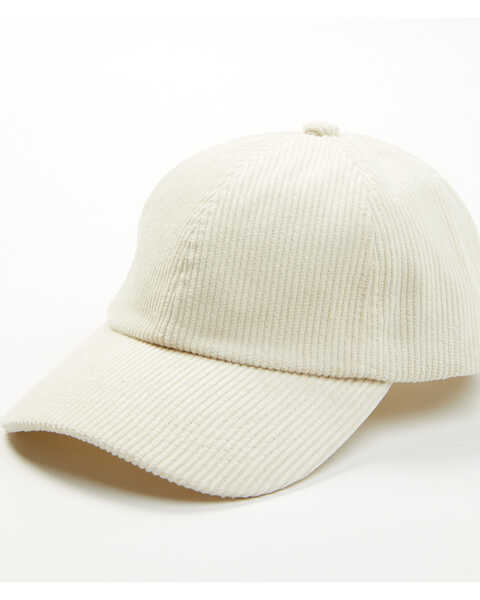 Cleo + Wolf Women's Solid Corduroy Ball Cap, Ivory, hi-res