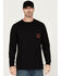 Image #2 - Hawx Men's Never Sleep Long Sleeve Graphic T-Shirt, Black, hi-res