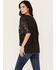 Image #4 - La La Land Women's Sequins Sleeve High Low Nashville Graphic Tee, Black, hi-res