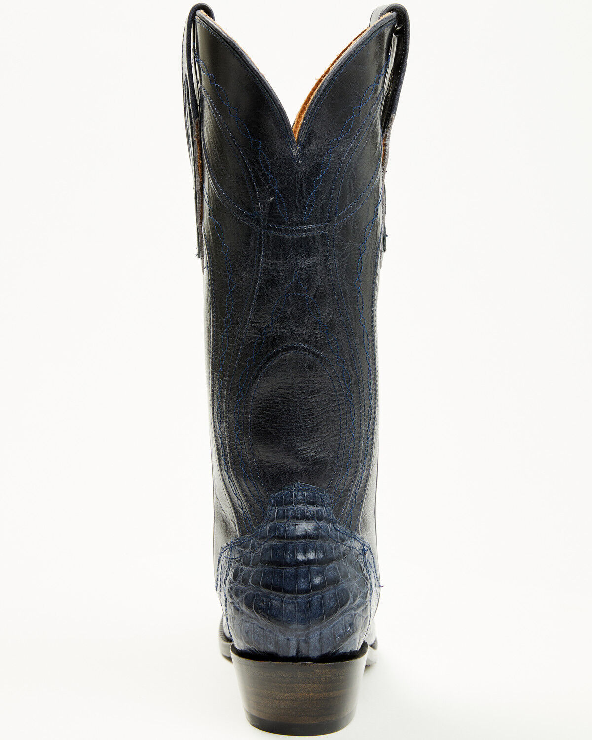 Image #5 - El Dorado Women's Holly Exotic Caiman Tall Western Boots - Snip Toe, Blue, hi-res
