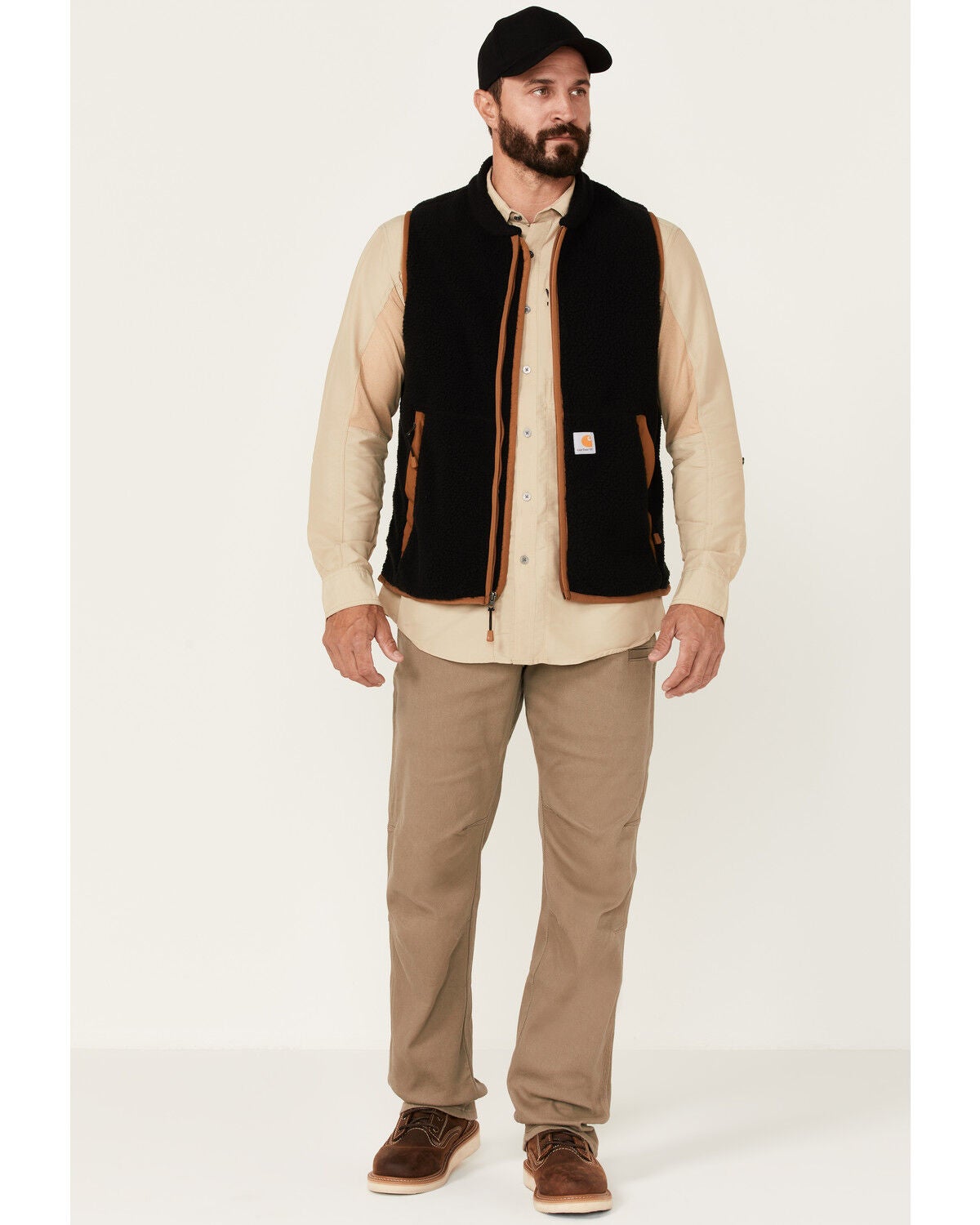 Carhartt Men's Black Relaxed Fit Zip 