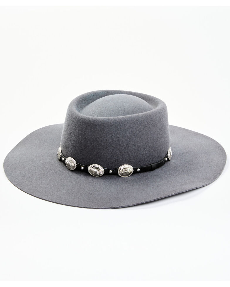 Shyanne Women's Grey Belina Bolero Wool Felt Western Hat , Grey, hi-res