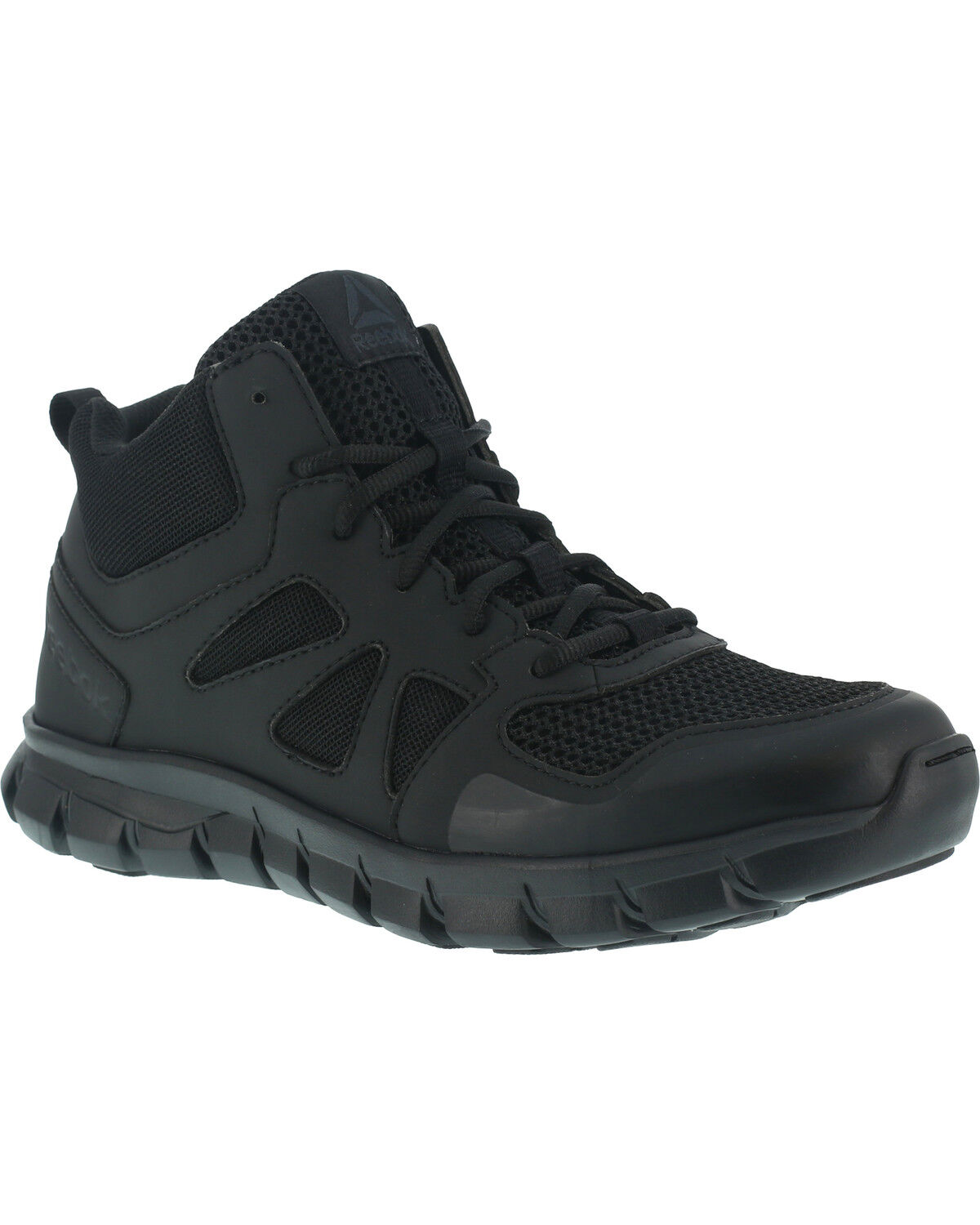 Image #1 - Reebok Men's Sublite Cushion Tactical Mid Shoes - Soft Toe, Black, hi-res