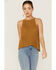 Image #1 - Panhandle Women's Halter Sweater Knit Tank, Mustard, hi-res