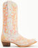 Image #3 - Corral Girls' Neon Blacklight Western Boots - Snip Toe , White, hi-res