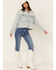 By Together Women's Floral Embroidery & Eyelet Detailed Denim Jacket, Blue, hi-res