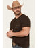 Image #2 - Wrangler Men's Boot Barn Exclusive Cowboy Short Sleeve Graphic T-Shirt, Dark Brown, hi-res