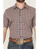 Image #3 - Gibson Trading Co Men's Mud Hole Plaid Print Short Sleeve Button-Down Western Shirt, Brown, hi-res
