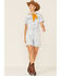 Image #4 - Lee Women's Acid Wash Denim Short Unionall Romper, Blue, hi-res