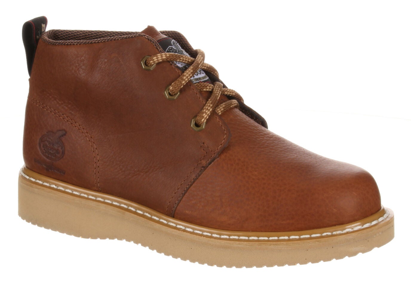 Georgia Boot Men's Farm and Ranch Chukka Work Boots - Soft Toe, Brown, hi-res