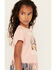 Image #2 - Shyanne Girls' Can't Be Tamed Short Sleeve Fringe Graphic Tee, Light Pink, hi-res