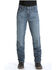 Cinch Men's Black Label 2.0 Medium Wash Jeans, Med Stone, hi-res