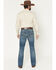Image #3 - RANK 45® Men's Roughstock Roadrunner Wash Brock Relaxed Bootcut Performance Stretch Denim Jeans, Medium Wash, hi-res