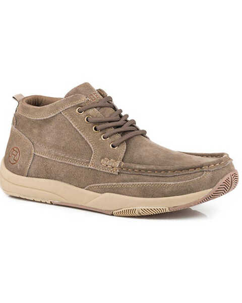 Image #1 - Roper Men's Clearcut II 5 Eyelet Casual Lace-Up Chukka Shoes - Moc Toe , Brown, hi-res