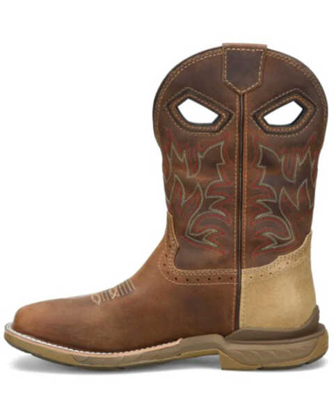 Double H Men's Veil Roper Western Boots - Broad Square Toe, Brown, hi-res