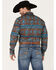 Image #4 - Roper Men's Southwestern Print Long Sleeve Snap Western Shirt, Brown, hi-res