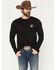 Image #2 - RANK 45&reg; Men's Serape Logo Bull Pixel Long Sleeve Graphic T-Shirt, Black, hi-res