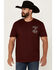 Image #2 - Cowboy Hardware Men's Boot Barn Exclusive Ride It Like You Stole It Short Sleeve Graphic T-Shirt, Maroon, hi-res