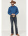 Image #2 - RANK 45® Men's Bulldogger Dobby Geo Print Button-Down Western Shirt - Big & Tall , Blue, hi-res