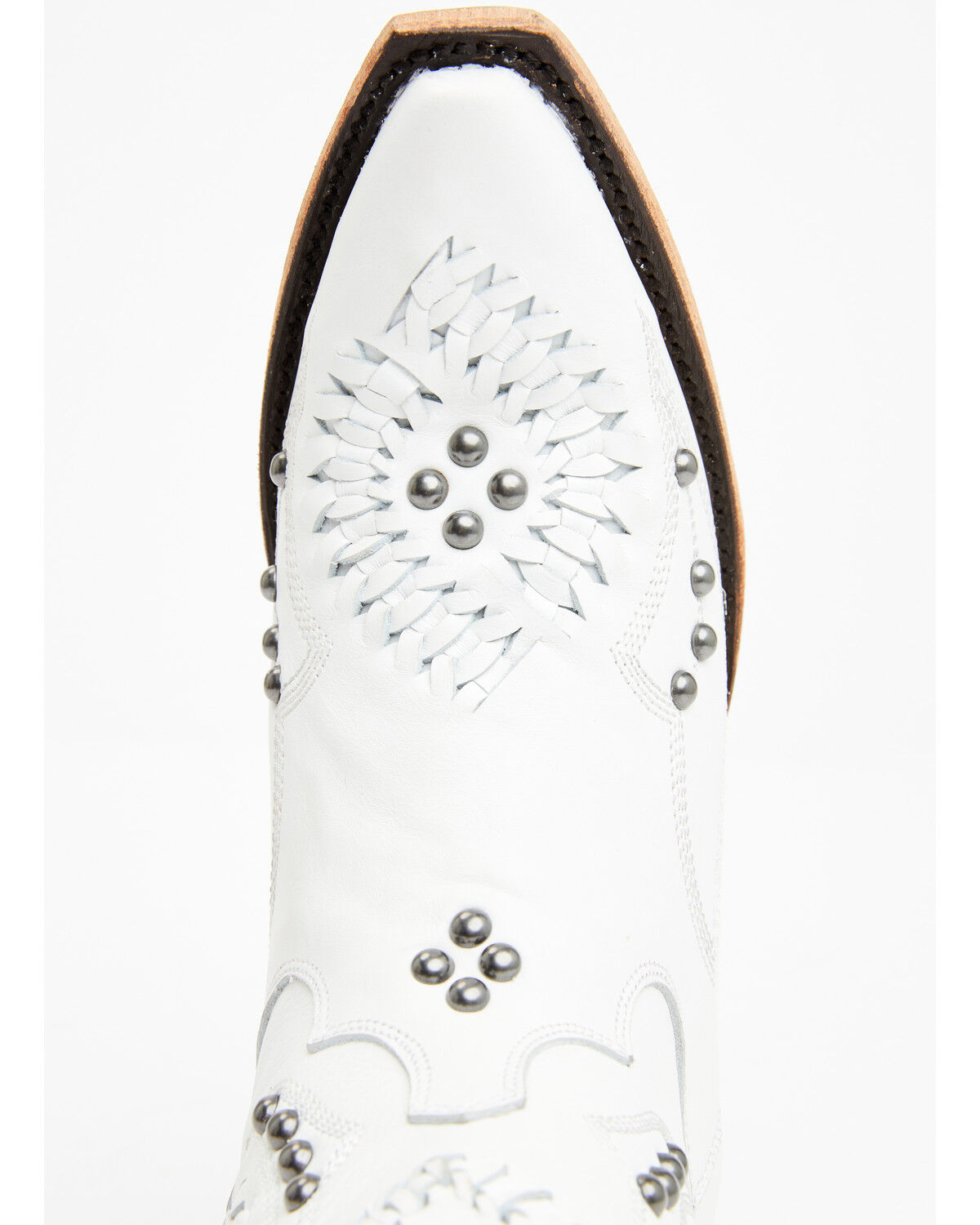 Image #6 - Lane Women's Cossette Western Booties - Snip Toe, White, hi-res