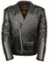 Image #1 - Milwaukee Leather Men's Black Vented Side Lace Leather Motorcycle Jacket, Black, hi-res