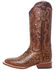 Image #3 - Tanner Mark Women's Wildfire Western Boots - Broad Square Toe, Cognac, hi-res