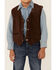 Image #2 - Scully Boys' Boar Suede Vest, Espresso, hi-res