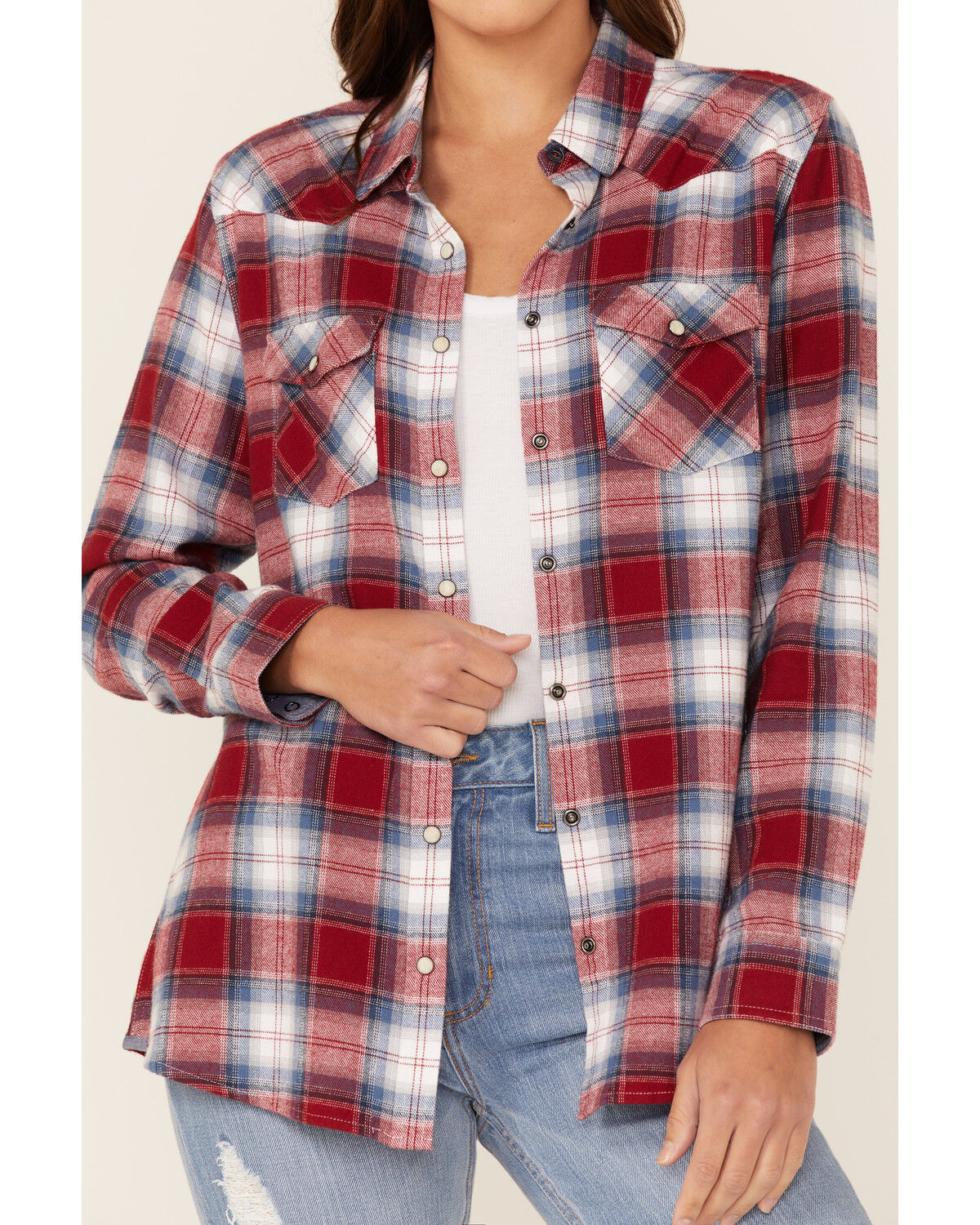 Image #2 - Flag & Anthem Women's Plaid Flannel Shirt, , hi-res