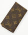 Vintage Boho Bags Women's Luxury Designer Monogram Logo Credit & Business Card Wallet, Brown, hi-res