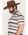 Image #2 - Rock & Roll Denim Men's Southwestern Striped Short Sleeve Button-Down Polo, Natural, hi-res