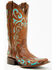 Image #2 - Circle G Women's Embroidered Western Boots - Square Toe, Honey, hi-res