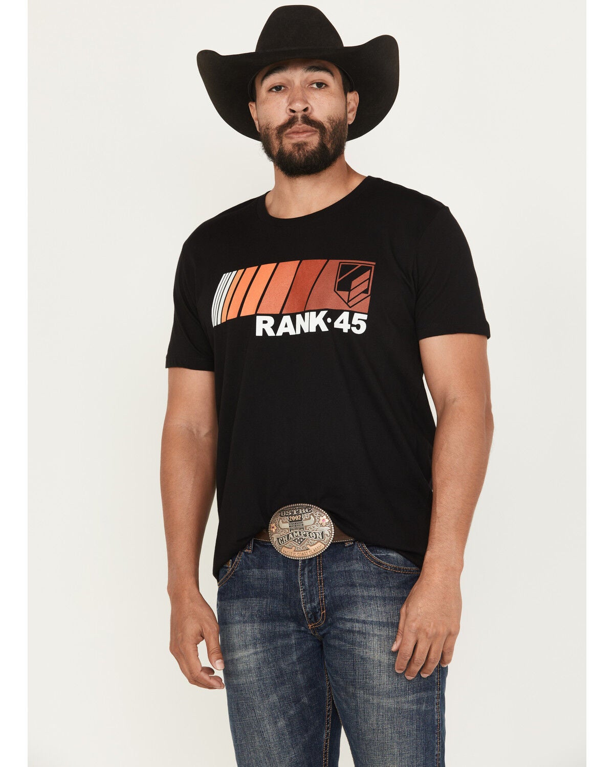 RANK 45&reg; Men's Pole Position Short Sleeve Graphic T-Shirt, Black, hi-res