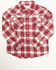 Image #1 - Shyanne Toddler Girls' Holiday Plaid Long Sleeve Pearl Snap Shirt, Burgundy, hi-res