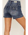 Miss Me Women's Sailor Flap Pocket Denim Jean Shorts, Blue, hi-res
