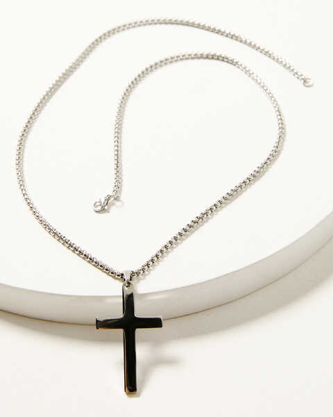 Image #2 - Cody James Men's Silver Cross Necklace , Silver, hi-res
