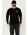 Image #1 - Troll Co Men's Grit Logo Long Sleeve Graphic Shirt, Black, hi-res