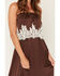Image #3 - Show Me Your Mumu Women's Emmylou Satin Lace Sleeveless Maxi Dress, Chocolate, hi-res