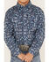 Image #3 - Roper Boys' West Made Southwestern Print Long Sleeve Western Pearl Snap Shirt, Blue, hi-res