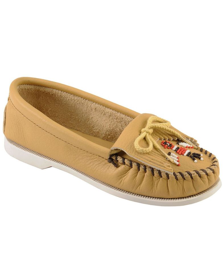 are minnetonka moccasins made of real leather