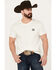 Cinch Men's Logo Short Sleeve Graphic T-Shirt, Cream, hi-res