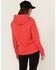 Image #4 - Carhartt Women's Relaxed Fit Midweight Logo Graphic Hoodie, Coral, hi-res
