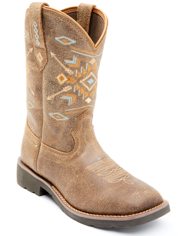 Rank 45 Women's Aquinnah Western Boots - Broad Square Toe, Brown, hi-res