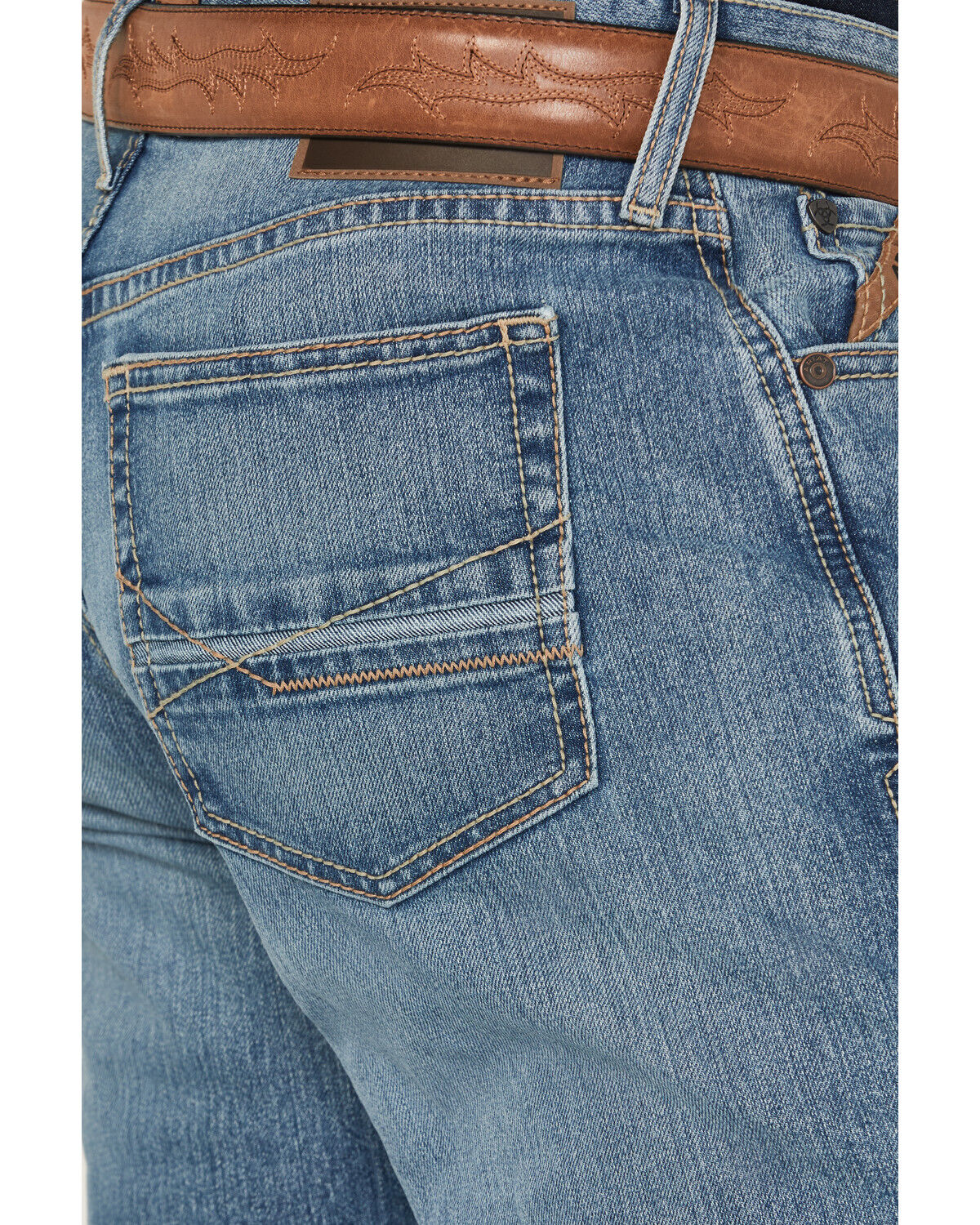 Image #4 - Ariat Men's M2 Prince Arcadia Medium Wash Relaxed Bootcut Stretch Denim Jeans - Big, Medium Wash, hi-res