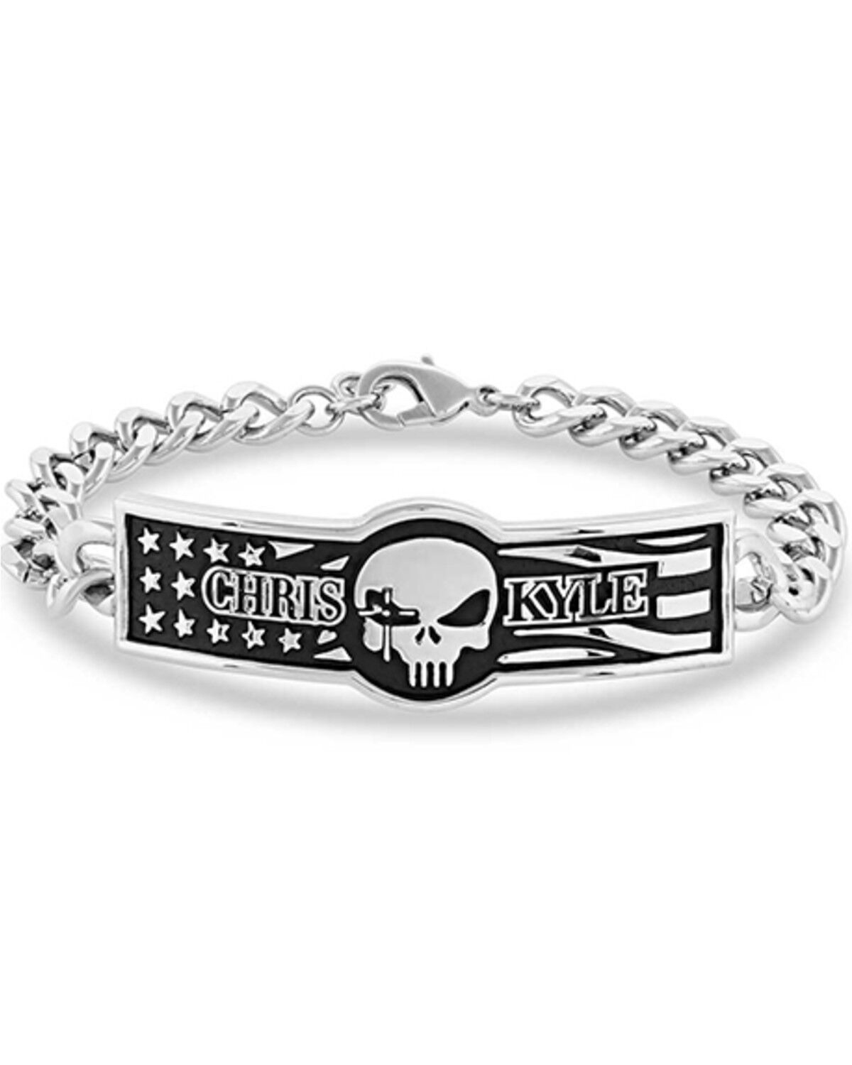 Image #1 - Montana Silversmiths Men's Chris Kyle Bracelet, Silver, hi-res