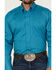 Image #3 - George Strait by Wrangler Men's Solid Long Sleeve Button-Down Stretch Western Shirt, Teal, hi-res