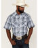 Image #1 - Wrangler Retro Men's Large Plaid Print Short Sleeve Snap Western Shirt , Blue, hi-res