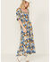 Image #2 - Wild Moss Women's Floral Print Midi Dress, Black, hi-res