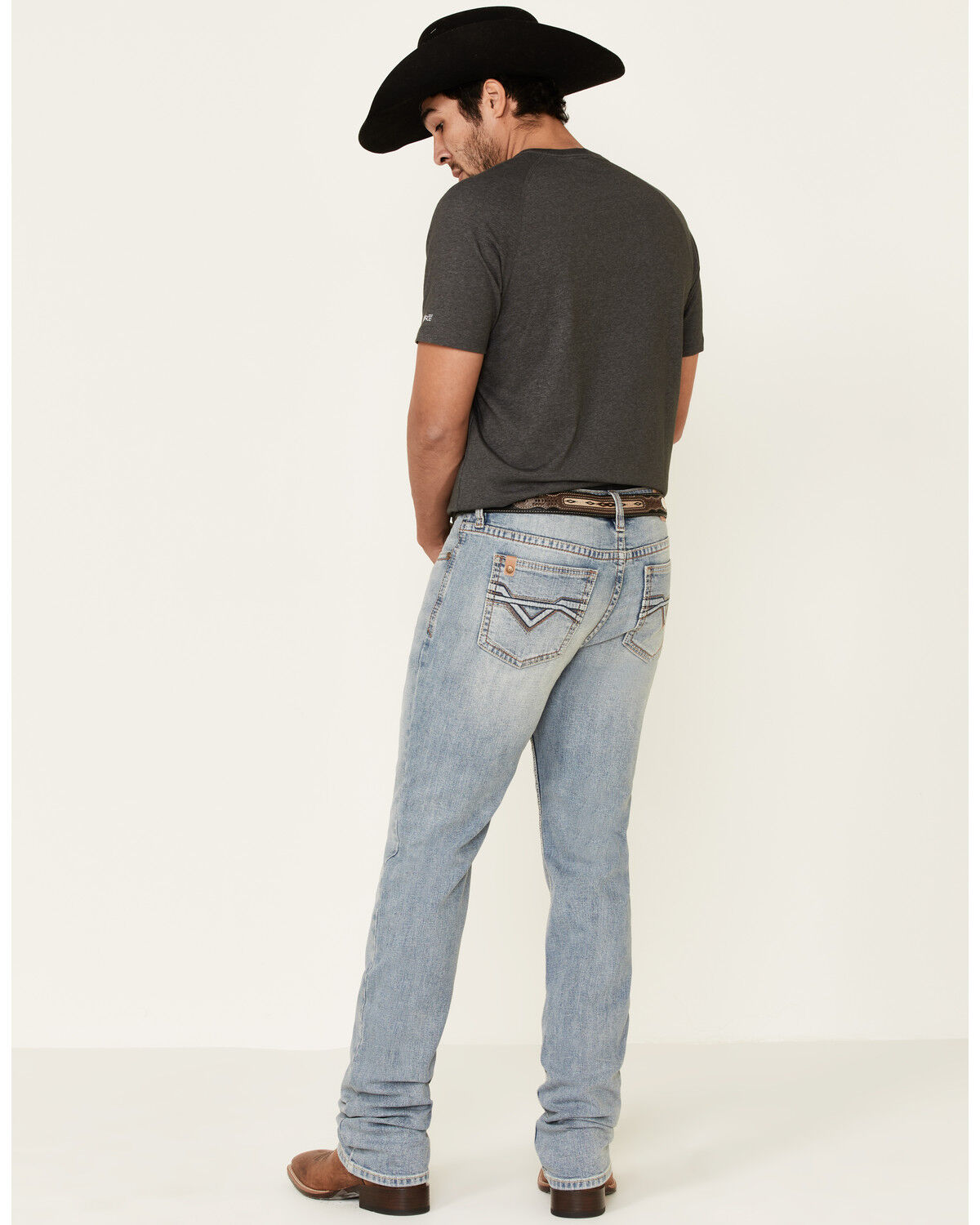 Image #3 - Cody James Core Men's Sawbuck Light Wash Stretch Stackable Straight Jeans, Blue, hi-res