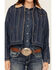 Image #3 - Kimes Ranch Women's Striped Print Sherpa Lined Denim Jacket, Blue, hi-res